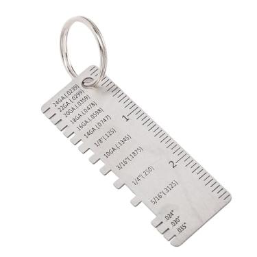 Imagem de Medidor de Costura de Solda de Aço Inoxidável, Ferramenta de Inspeção Precisa para Soldagem de Metal e Soldagem de Arame, Marcas de Escala Clara para Facilitar a Medição