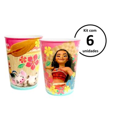 Imagem de Kit 6 Copos de Doces e Lembrancinhas para Festa Infantil Moana