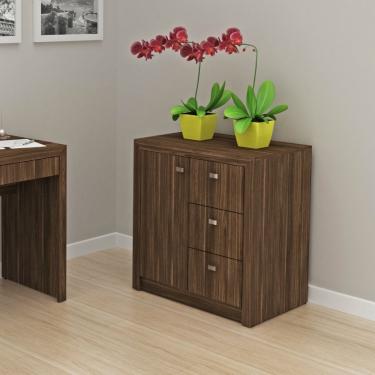 Imagem de Balcão Para Escritório 1 Porta 3 Gavetas Tecno Mobili Me4111