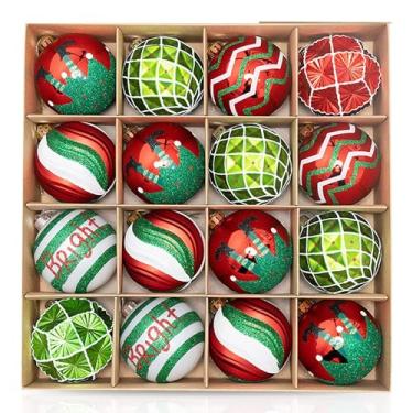 Imagem de Decorazioni dell'albero di Natale, 16 PZ Set di ornamenti Della sfera di Natale, Degli ornamenti di Natale Balls Shatterproof Hanging Ornaments Kit