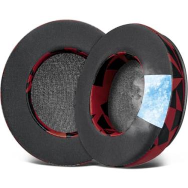 Imagem de SOULWIT Almofadas de Gel Refrescante de Substituição para OneOdio Pro-10/Pro-30/Pro-50/Studio HiFi/Studio Pro-C Y80B/Monitor 60 os Auscultadores, Com Espuma de Alta Densidade - Tempestade Vermelha