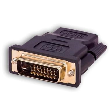 Imagem de SatelliteSale Adaptador Unidirecional macho DVI-I para VGA fêmea 1080p Full HD PVC conversor preto