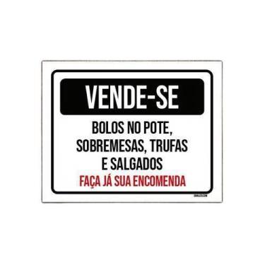 Imagem de Kit 10 Placa Vende-Se Bolos Pote Sobremesas Trufas - Sinalizo.Com