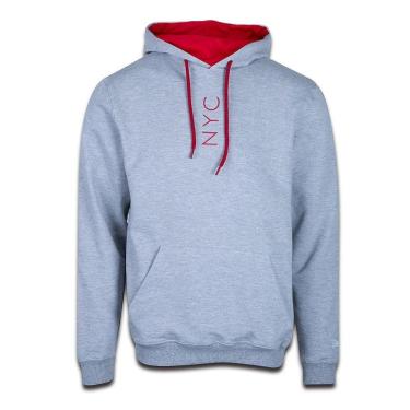 Imagem de Moletom Caguru New Era NYC Simple Sign Cinza e Vermelho-Unissex