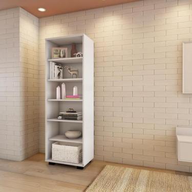 Imagem de Estante Livreiro Clean Branca - Mobly