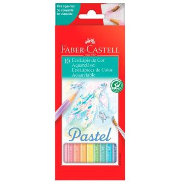 Imagem de Ecolápis de Cor Aquarelável 10 Cores Pastel - Faber-Castell