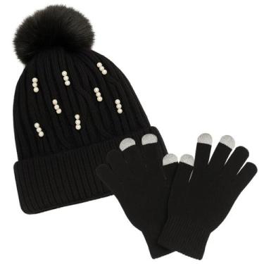 Imagem de Kit Inverno Feminino Touca Térmica e Luvas Touchscreen - Estilo, Confo