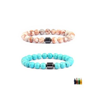 Imagem de IQPDYV 2 pulseiras antiálcool para homens e mulheres, pulseira de manifestação de álcool para aliviar a ansiedade, estresse, reduz beber, pulseiras, joias presentes, no, Pedra, Sem Pedra Preciosa