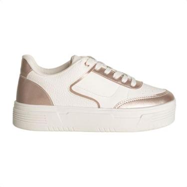 Imagem de Tênis Feminino Lízis Urban Glow Branco E Rosê, Creme, Cobre, 35