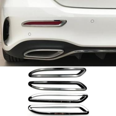 Imagem de Capa de moldura de farol de neblina compatível com A-Class A180L A200L Kit de carroceria Capa de moldura acessórios para carro (aparência de fibra de carbono)