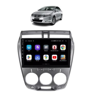 Imagem de Kit Multimídia City 2008 / 2014 Ar Analógico 9 Pol Android Carplay 2/32GB - 915BR ROADSTAR