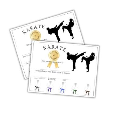 Imagem de Karate Certificate of Excellence Award 50pk 21.6x27.9 cm Medalha de Troféu de Artes Marciais Cinto Competição Classe Participação Sparing