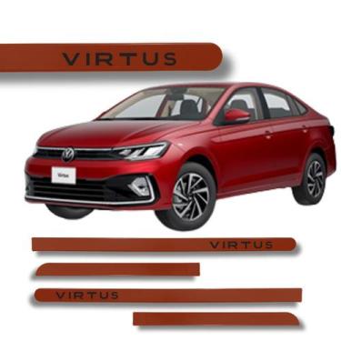 Imagem de Jogo Friso Lateral Virtus Ponta Redonda Grafia Cores Volks - Macall, V