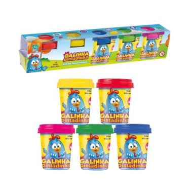 Imagem de Brinquedo Infantil Galinha Pintadinha Kit De Massinhas Com 5 Potes Sup
