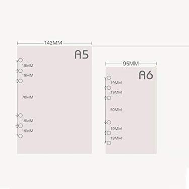 Imagem de Calendários 5 folhas agenda mensal agenda de folhas soltas agenda de papel três dobras refil de papel A5/A6 caderno espiral páginas internas calendários de mesa (cor: A5)