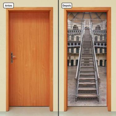 Imagem de Adesivo Decorativo de Porta - Escada de Ferro - 121cnpt - Allodi