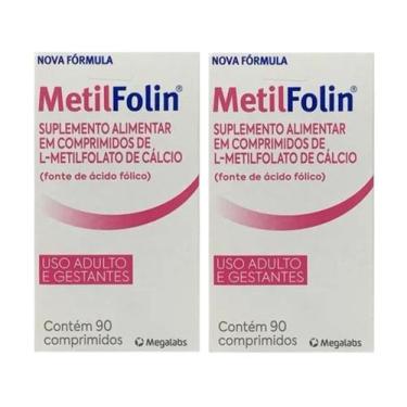 Imagem de Kit 2 Suplemento Vitamínico Metilfolin Com 90 Comp S/ Sabor - Megalabs