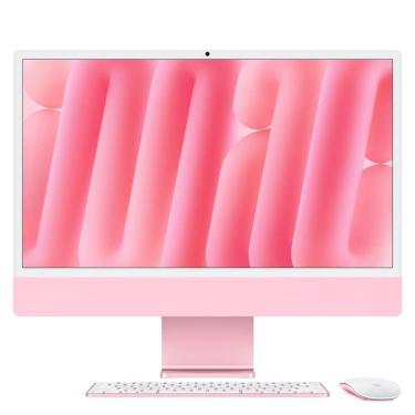 Imagem de iMac 24", M4, CPU 10 núcleos e GPU 10 núcleos, Memória Unificada 16GB, 512GB SSD - Rosa