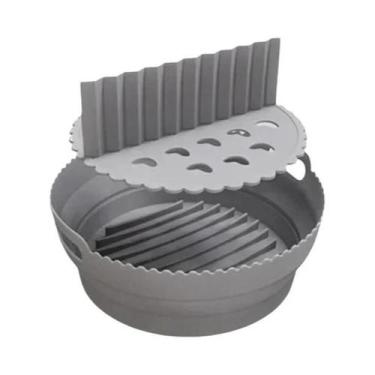 Imagem de Conjunto De Acessórios Reutilizáveis De Silicone Para Air Fryer: Cesto