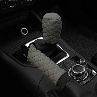 Imagem de Conjunto De Freio De Mão Em Couro 2 Peças Bordado Estereoscópico Para 