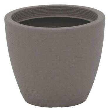 Imagem de Vaso Tramontina Asteca Em Polietileno Concreto Com Prato 38cm