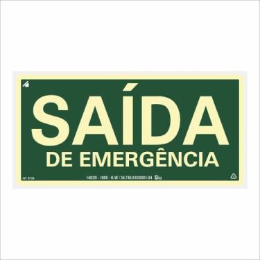 Imagem de Placa de Sinalização Saída de Emergência - Sig Sinalizações