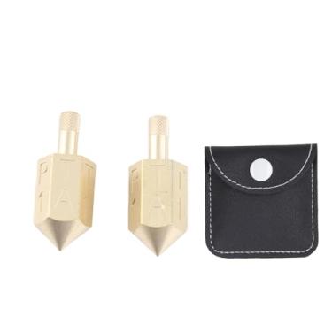 Imagem de 2pcs de 6 lados giratórios de metal com bolsa de armazenamento, brinquedo de jogo de desktop de giroscópio sólido para adultos