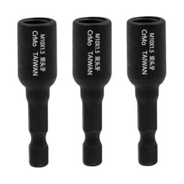 Imagem de KAIYUEMAOYI 3 Peças de Pontas de Chave de Fenda de Cabeça Dupla, Ferramenta Resistente para Instalação de Parafusos de Suspensão em Marcenaria, M10