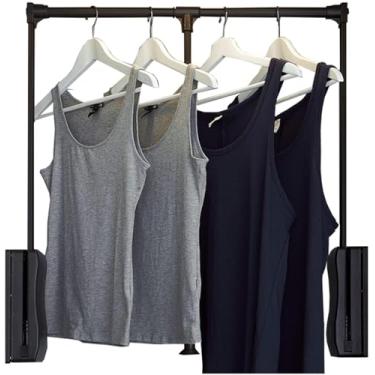 Imagem de Trilho De Guarda-roupa Retrátil Ajustável Sistema De Armazenamento De Guarda-roupa Dobrável Capacidade De Carga De 20 Kg Solução De Armazenamento Conveniente E Economia De Espaço, 600-830mm