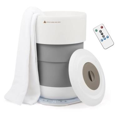 Imagem de Flyisland Aquecedores de toalhas 21L, balde de aquecedor de toalhas para banheiro com temporizador, aquecedor de toalha, desligamento automático, presentes de elefante branco