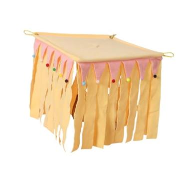 Imagem de IEUDNS Gaiola para animais de estimação, esconderijo de canto para animais pequenos, portátil para de estimação, casa para ratos, porquinhos-da-índia, Amarelo, M