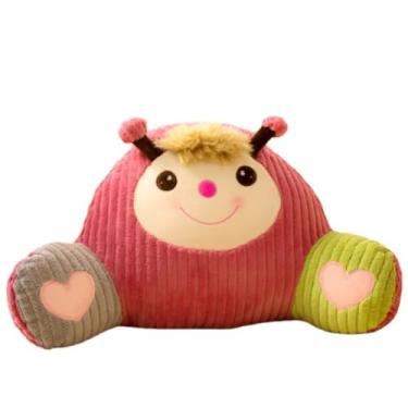 Imagem de Gujuja Almofada de leitura para encosto com braços, almofadas de descanso de cama fofas para sentar na cama, escritório, cadeira, almofada para decoração de carro e casa