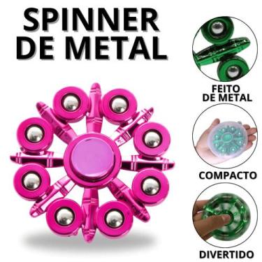 Imagem de Spinner de Metal Antiestresse Fidget Toy Portátil para Alívio de Ansie