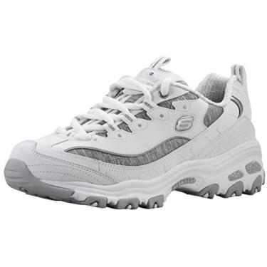 Imagem de Skechers Tênis feminino DLites Interlude, Branco/Prata, 35