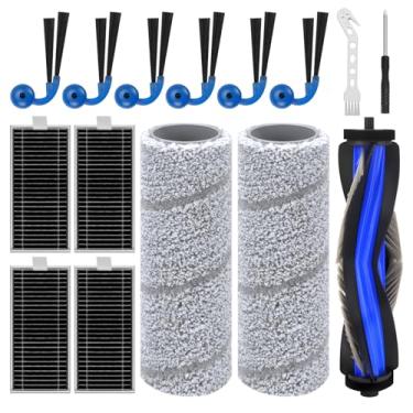Imagem de Kit de acessórios para aspirador Ecovacs Deebot X11 OmniCyclone/X11 Pro/X11 Pro Omni/ X11, peças de reposição, 1 escova principal, 2 rolos de esfregão, 6 escovas laterais, 4 filtros HEPA e 2