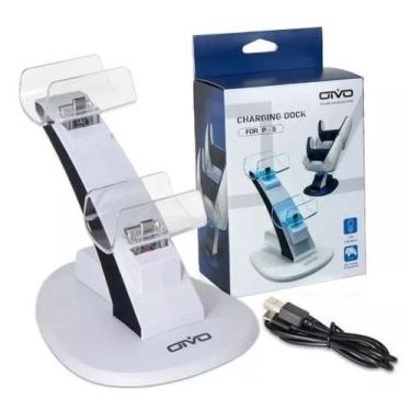 Imagem de Base Carregador Para Ps5 Carregador Controle Duplo - Oivo, Branco