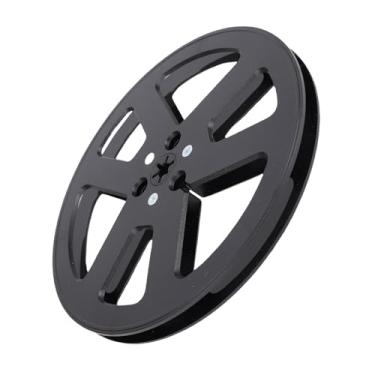 Imagem de Sanpyl Reel de Pegamento Vazio - 1/4 de 7 Polegadas Vazias Cubo Pequeno Com 6 Orifícios, Prova de Flexão e Qualidade de Som para Gravação Analógica, Gravação de Bobina de Fita Take Up (BLACK)