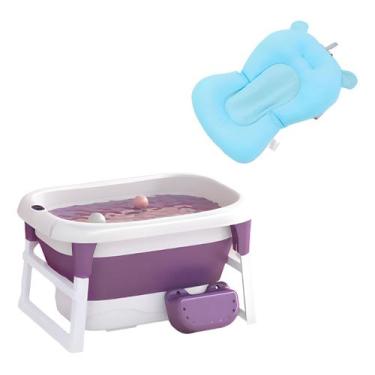 Imagem de Banheira Tibaby Ofurô Infantil Dobrável C/ Cama E Termômetro