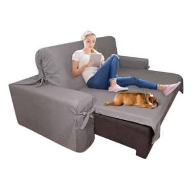 Imagem de Capa p/Sofá Retrátil e Reclinável em GORGURÃO - Veste Sofás de 1,96m até 2,35m Cor:Cinza