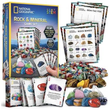 Imagem de Jogo National Geographic Rock Bingo: Explore, Aprenda e Divirta-se com Mais de 150 Rochas e Minerais!Blue Marble