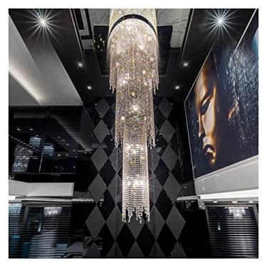 Imagem de Candelabro de escada, castiçal de escada simples, castiçal de, candelabro decorativo de escada giratória LED para sala de estar de luxo