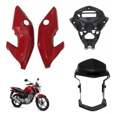 Imagem de Kit Frontal Farol Cg Fan 160 2016 até 2021 / Máscara Par de Bananinha 