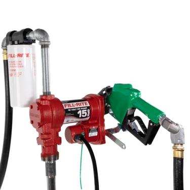 Imagem de Fill-Rite Bomba de transferência de combustível FR1220HDSFQ 12V 15 GPM com pacote de filtro premium | Misturas de gasolina, diesel, querosene, etanol e metanol e biodiesel
