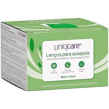 Imagem de Lenços para Assepsia Uniqcare 19x14cm - 50 unidades