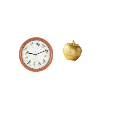 Imagem de Fenteer Escultura de Relógio de Pássaro Canoro Melódico, Decoração de Arte em Resina para Cozinha, Sala de Jantar, Quarto, Escritório, Parede E Mesa