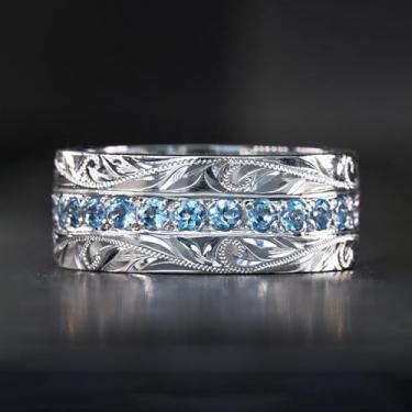 Imagem de Anéis de noivado de zircônia cúbica branca com chasco, alianças de casamento, alianças de compromisso, festas noturnas, presentes de dia dos namorados, alianças de eternidade para mulheres, 7, Cobre