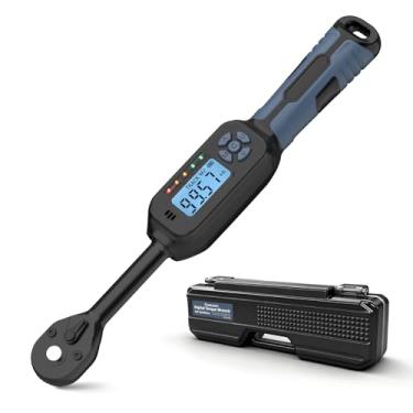 Imagem de CHEERSONIC Chave de torque digital, acionamento de 3/8 polegadas, 6,8 a 135 Nm ± 2% de precisão com campainha e alerta de LED para bicicleta, motocicleta, reparo de automóveis, quadriciclos