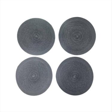 Imagem de Kit Souspla Descanso De Pratos Redondo 4 Unidades Cinza Chum