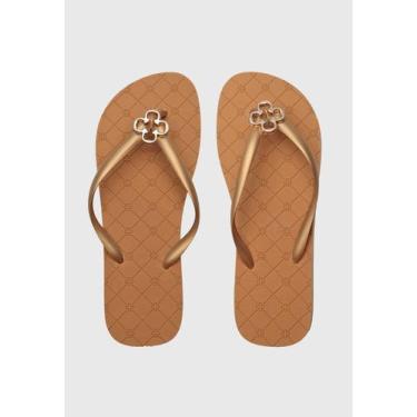 Imagem de Chinelo Capodarte Injetado Monograma, Ouro rosado, 39