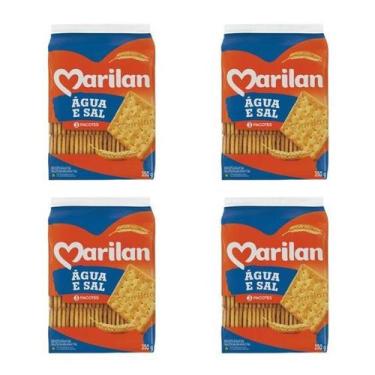 Imagem de Kit Bolacha Biscoito Salgado Cream Cracker Água e Sal 1400g - Marilan